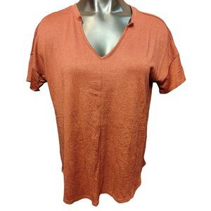 A New Approach Women's orange Short Sleeve Relaxed Fit Tee Large